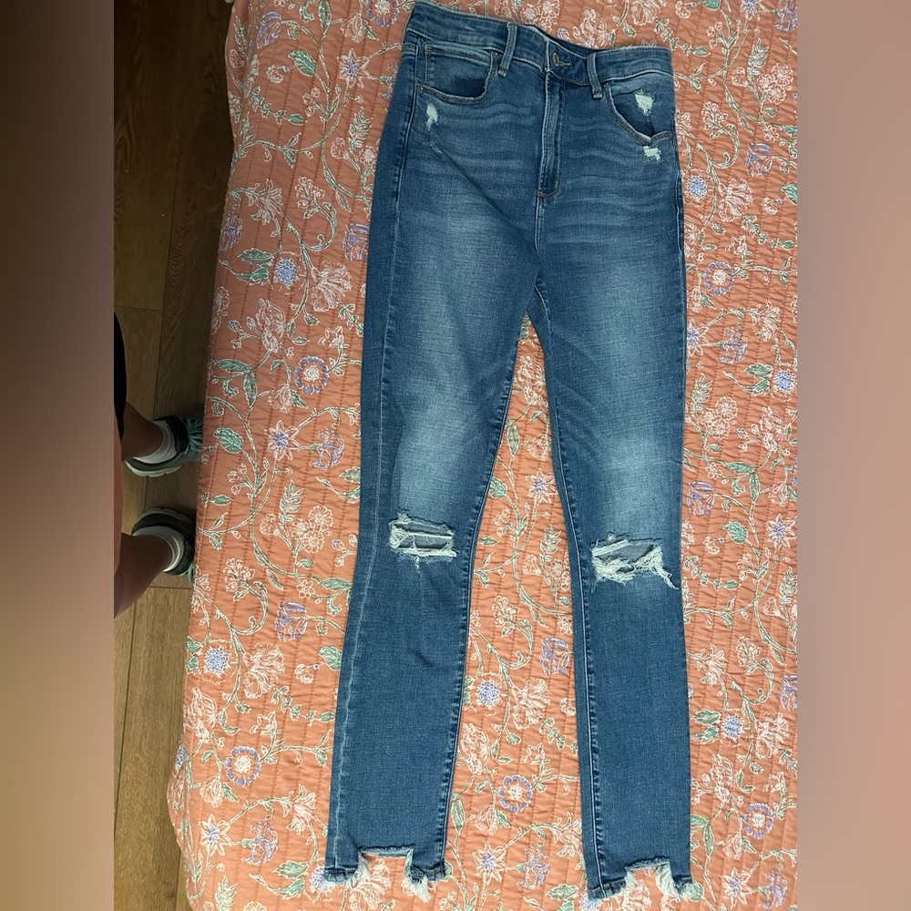 Abercrombie high rise super skinny ankle jeans
